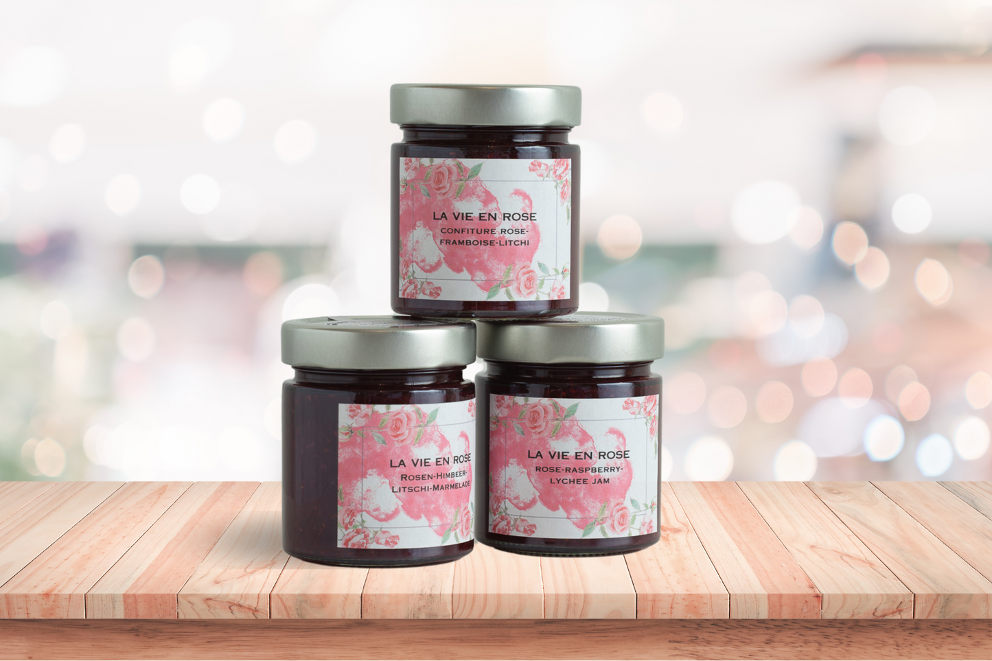 La vie en rose - Confiture rose-framboise-litchi